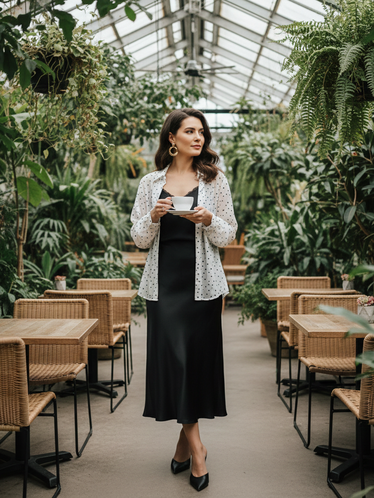 The Sheer Blouse & Slip Skirt