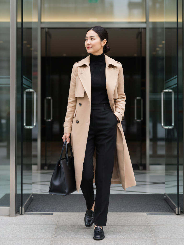 The Sleek Trench Coat Look