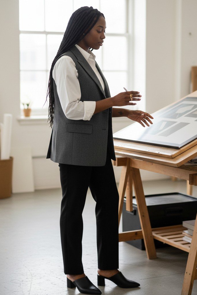 The Tailored Vest + Button-Down & Trousers