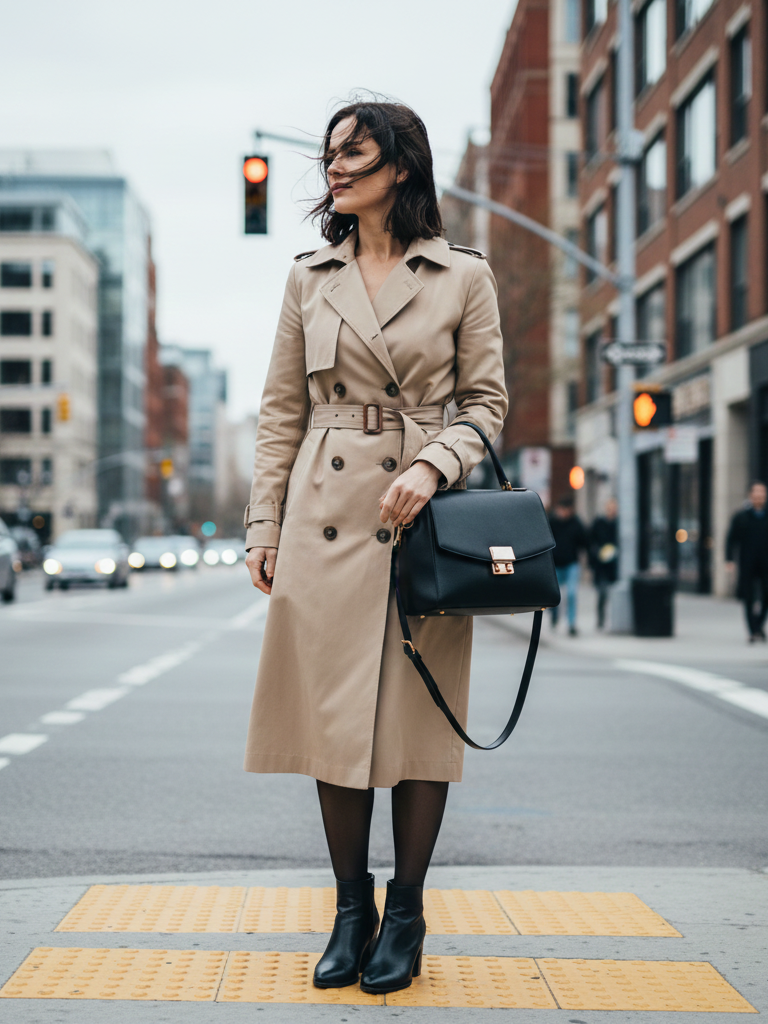 The Trench Dress and Ankle Boots