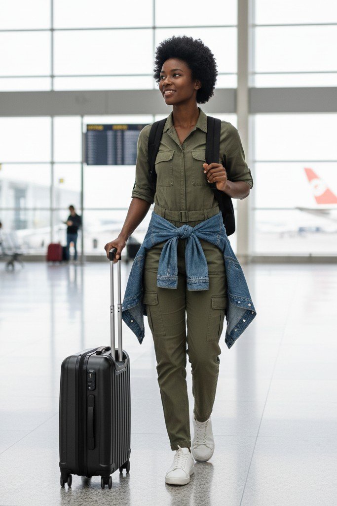 The Utility Jumpsuit + Sneakers & Denim Jacket