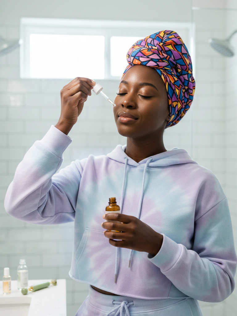 Tie-Dye or Patterned Set + Bare Face & Headwrap