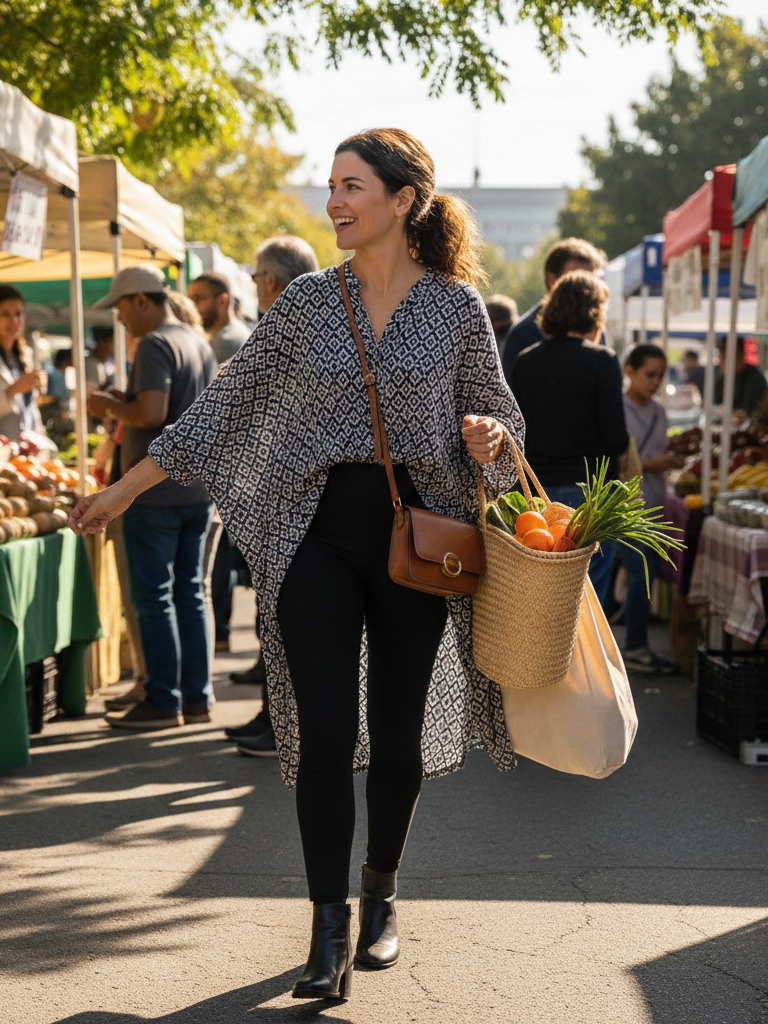Tunic Top + Leggings + Ankle Boots