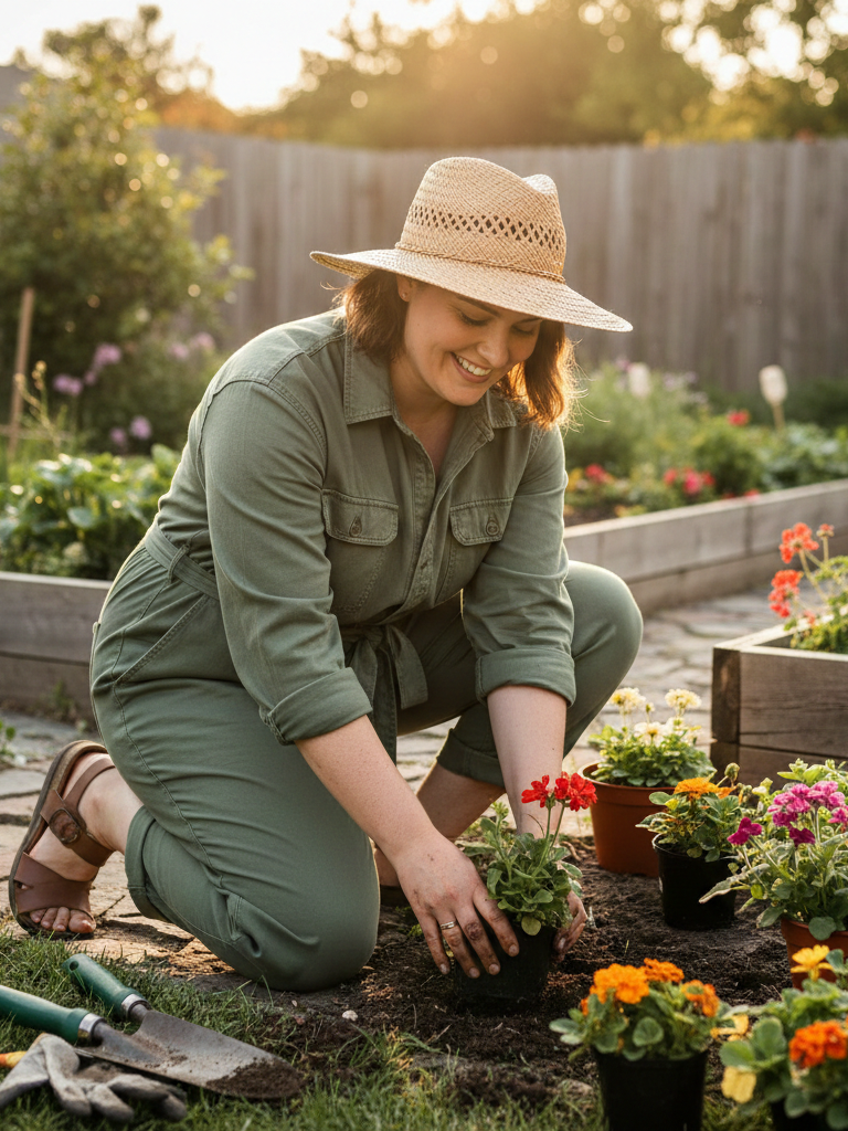 Utility Jumpsuit with a Defined Waist