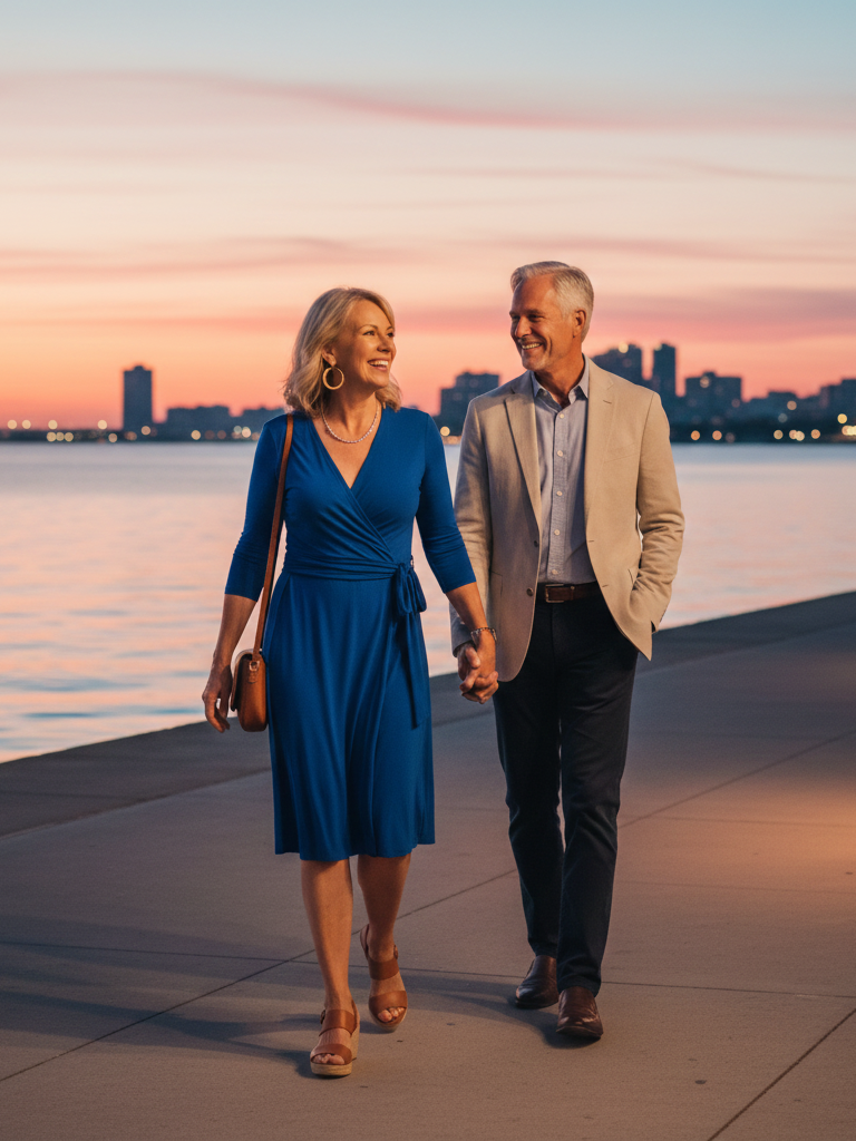 Wrap Dress + Bold Earrings + Wedges