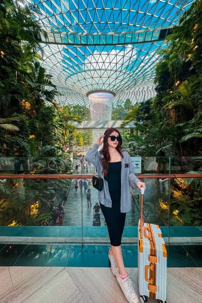 Grey Oversized Shirt + Black Bodycon Midi Dress + White Sneakers