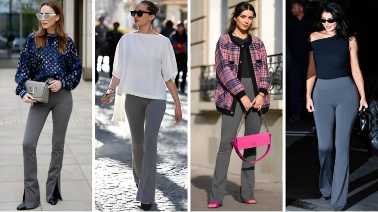 20 Chic Grey Flare Leggings Outfits How to Style the Trendy Silhouette