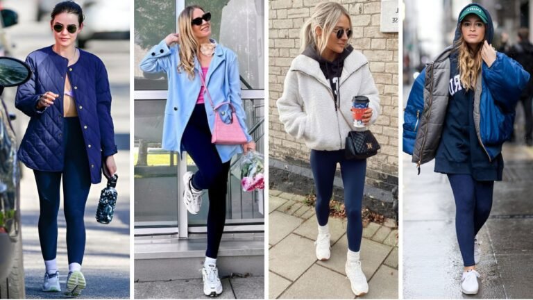 20 Chic Navy Blue Leggings Outfits How to Style the Everyday Neutral