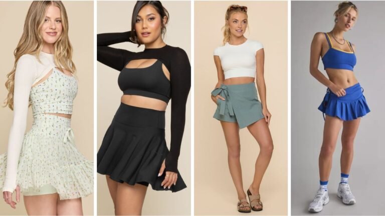 20 Sporty & Cute Athletic Skort Outfits for Gym & Street Style