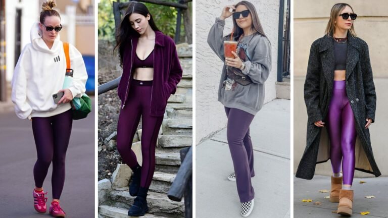 20 Stunning Purple Leggings Outfits How to Style the Regal Hue