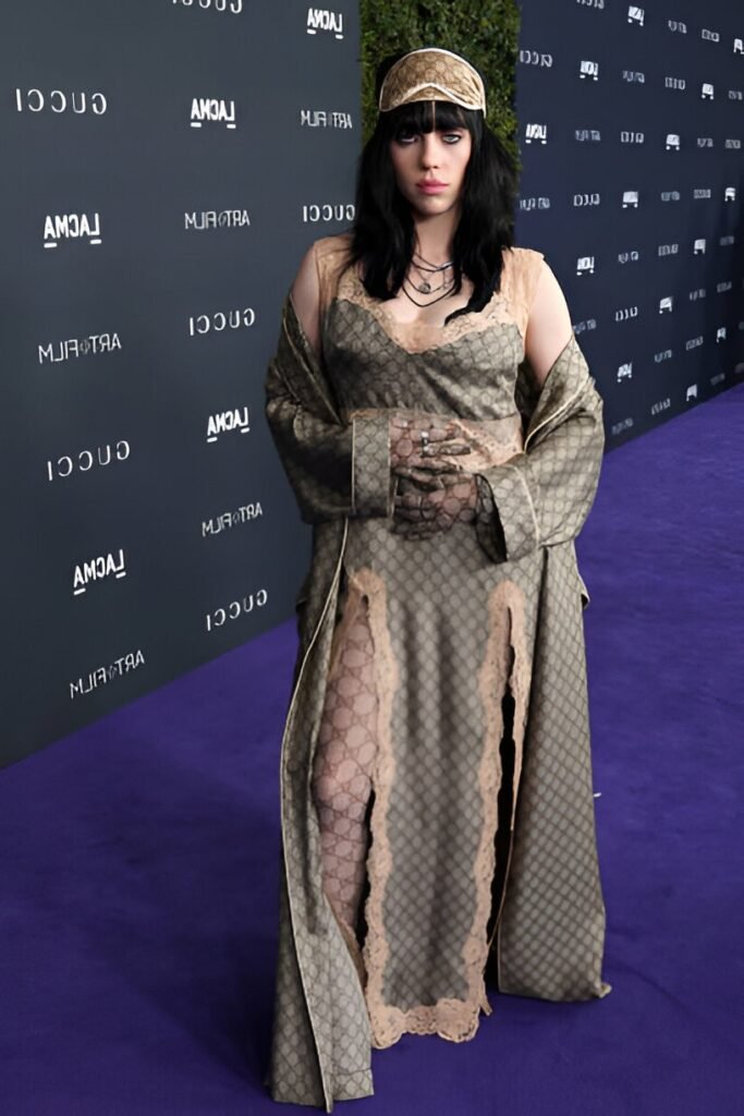 Beige Monogram Lace-Trimmed Slip Dress + Matching Robe + Monogram Sleep Mask