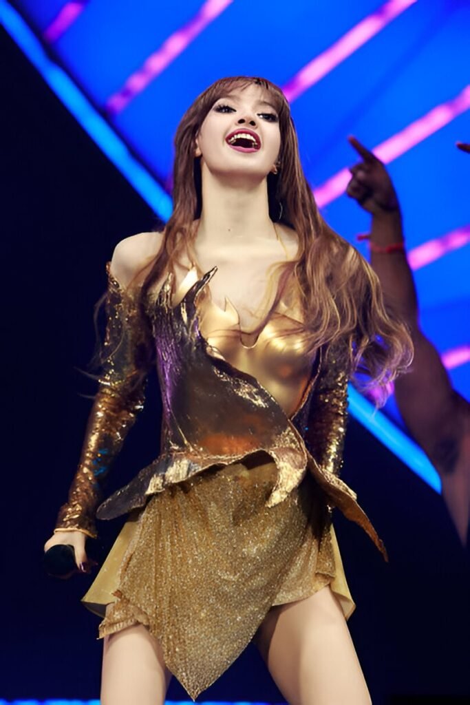 Gold Metallic Asymmetrical Dress + Sequin Sleeve + Gold Mini Skirt