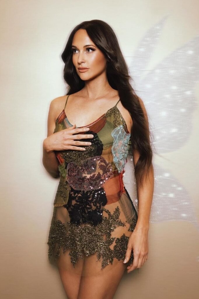 Multicolor Patchwork Lace Mini Dress + Fairy Wing Backdrop + Natural Waves