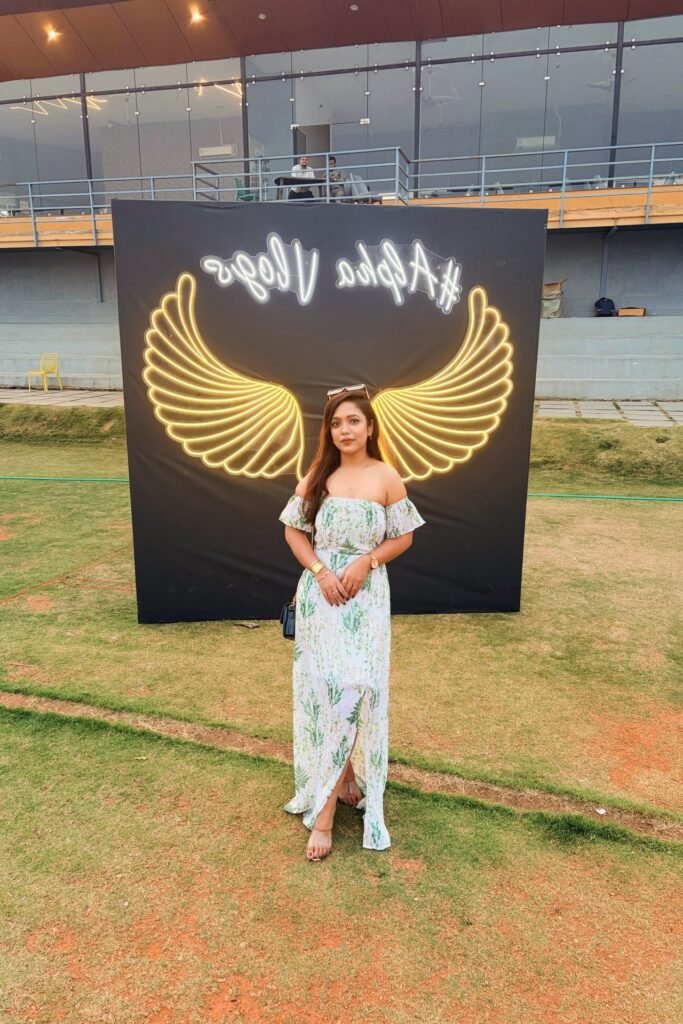 Off-the-Shoulder Floral Maxi Dress + Gold Bangles + Clear Heeled Sandals