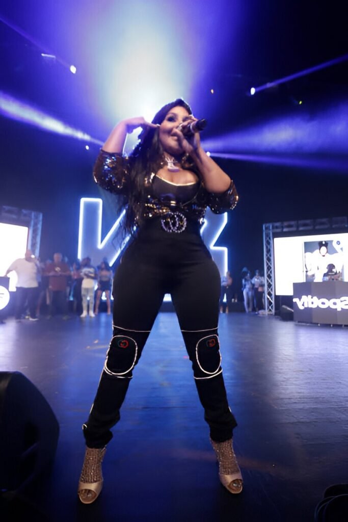 Sequin Crop Jacket + Black High-Waisted Stirrup Leggings + Embellished Mesh Heels