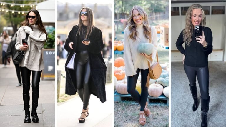20 Fresh Faux Leather Leggings Outfit Ideas For Every Occasion