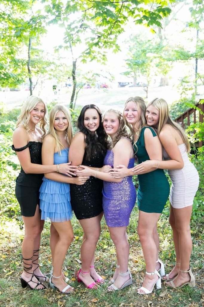 Colorful Sequined and Bodycon Party Dresses + Assorted Strappy Sandals