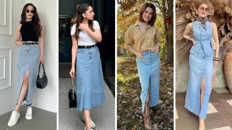 20 Stylish Denim Skirt Outfits: From Mini to Maxi Looks