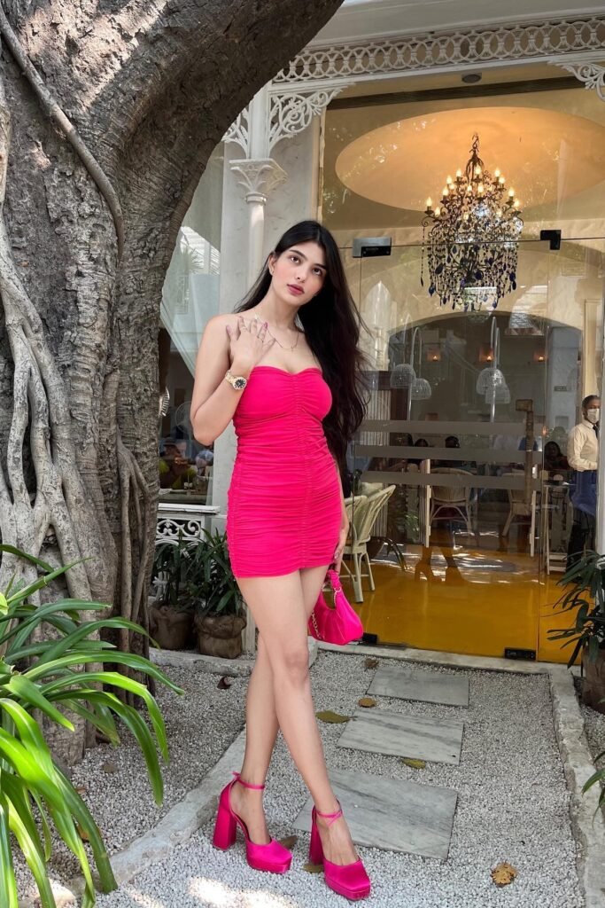 Hot Pink Ruched Tube Mini Dress + Matching Pink Platform Heels