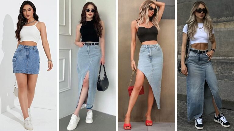20 Stylish Jean Skirt Outfits for Every Season | Denim Skirt Style Guide