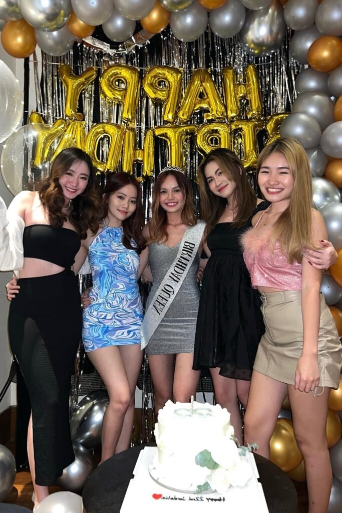 Silver Sequin Mini Dress + "Birthday Queen" Sash + Silver Tiara