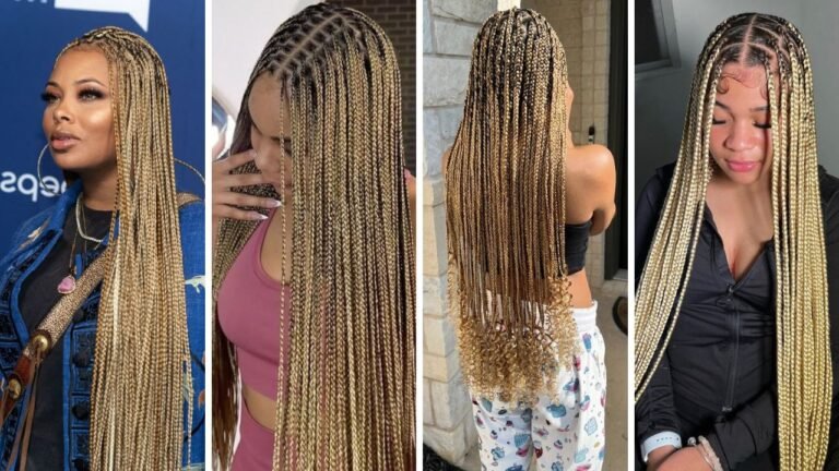 20 Stunning 613 & 27 Knotless Braids on Dark Skin That Pop Beautifully