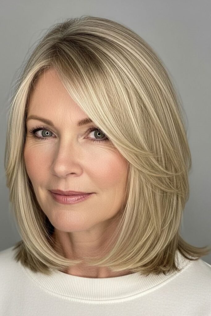 Classic Long Layers with Caramel Balayage and Voluminous Blowout