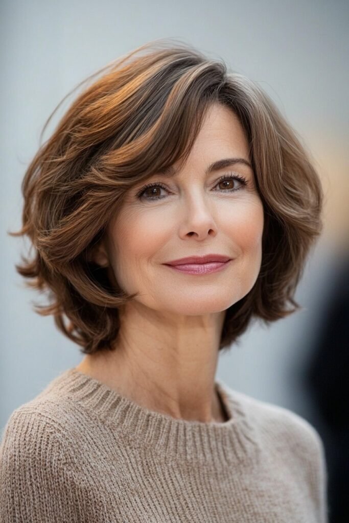 Classic Brunette Bob with Dynamic Layered Volume
