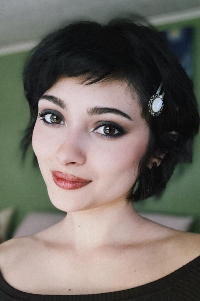 Classic French Bob with Micro-Bangs and Textured Ends