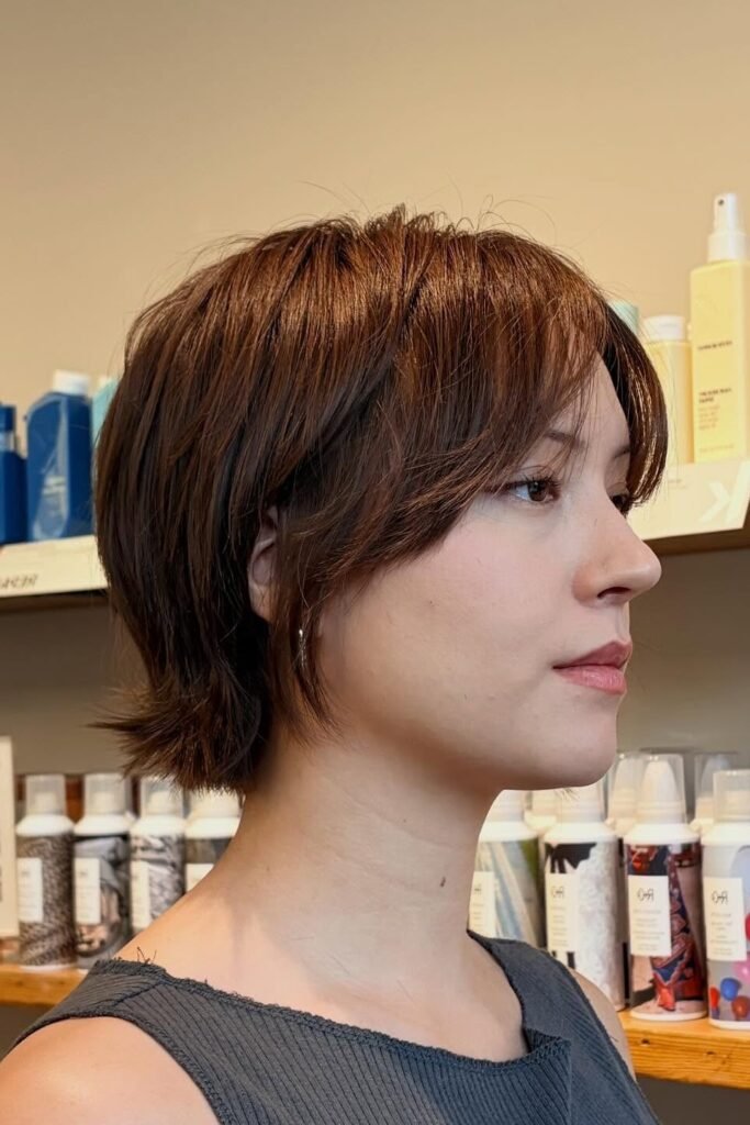 Classic Short Shag with Face-Framing Layers