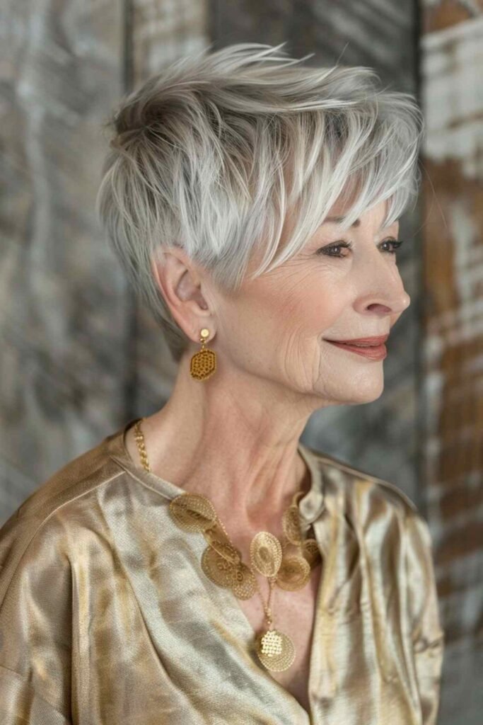 Edgy Feathered Pixie with Undercut Sides