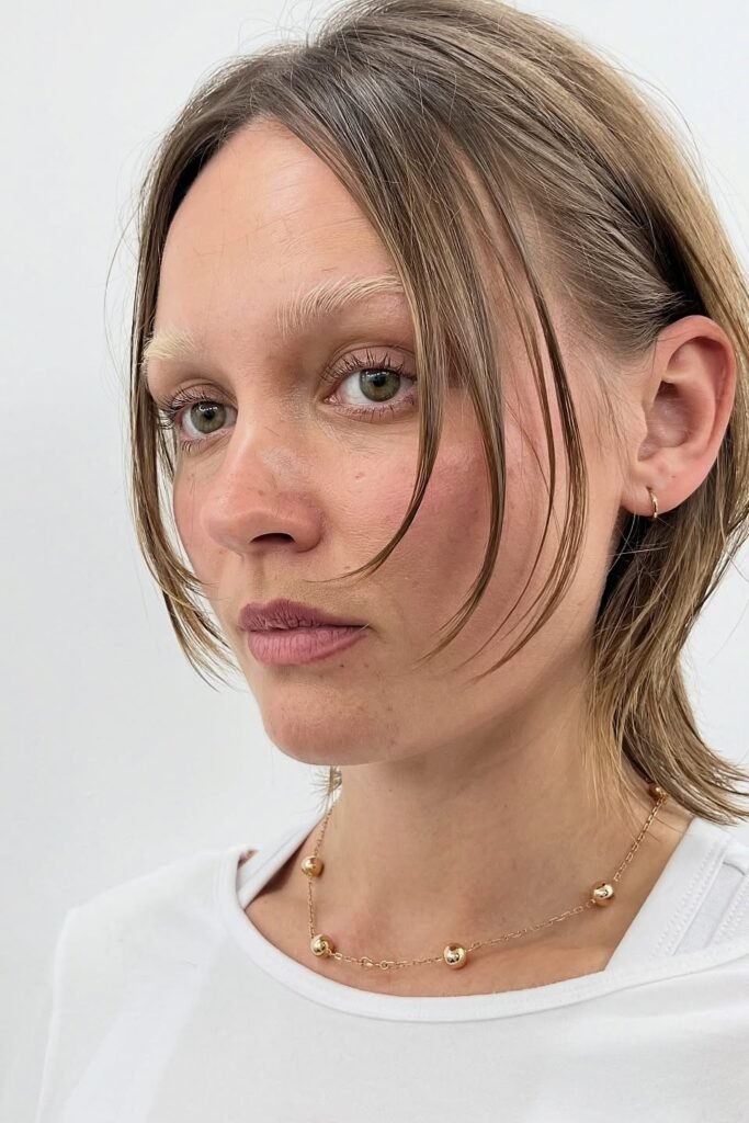 Fine Straight Bob with Wispy Face-Framing Strands