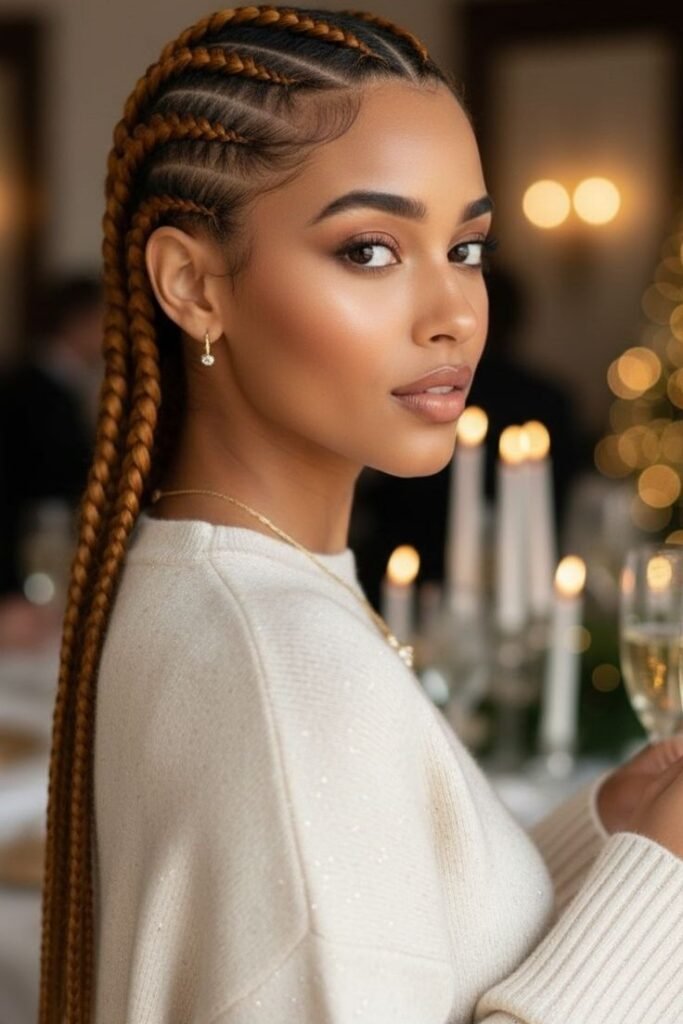 Golden Honey Feed-In Braids