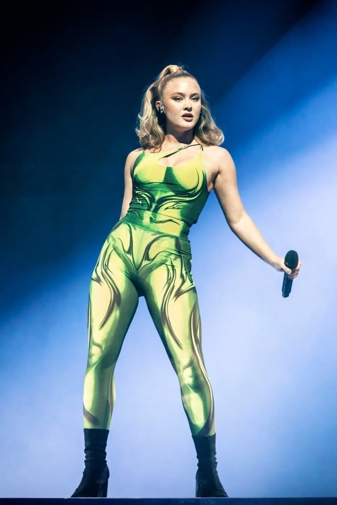 Green and Yellow Abstract Print Bodycon Jumpsuit + Black Heeled Ankle Boots