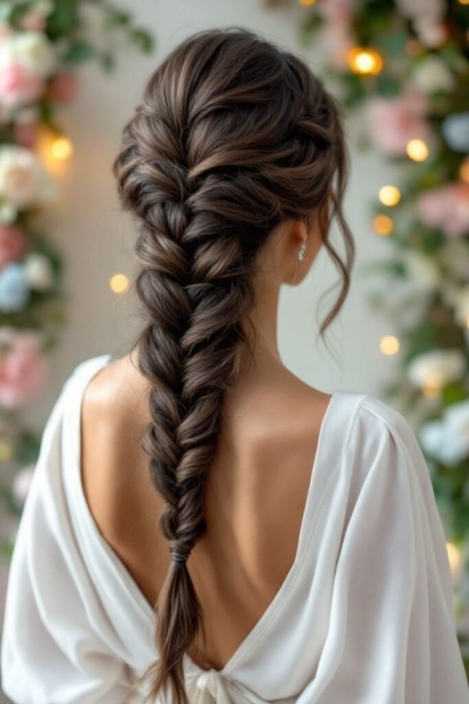 Intricate Loose French-Style Fishtail Braid