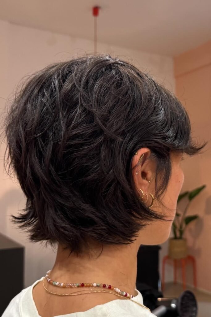 Layered Bixie Cut with Flicked Ends