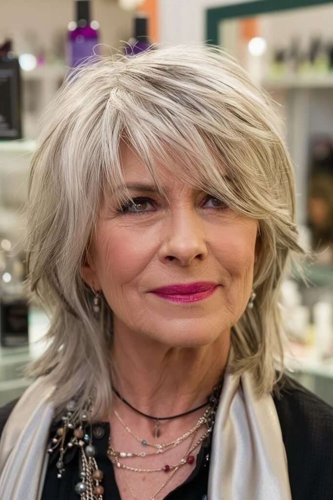 Layered Razored Cut with Choppy Fringe