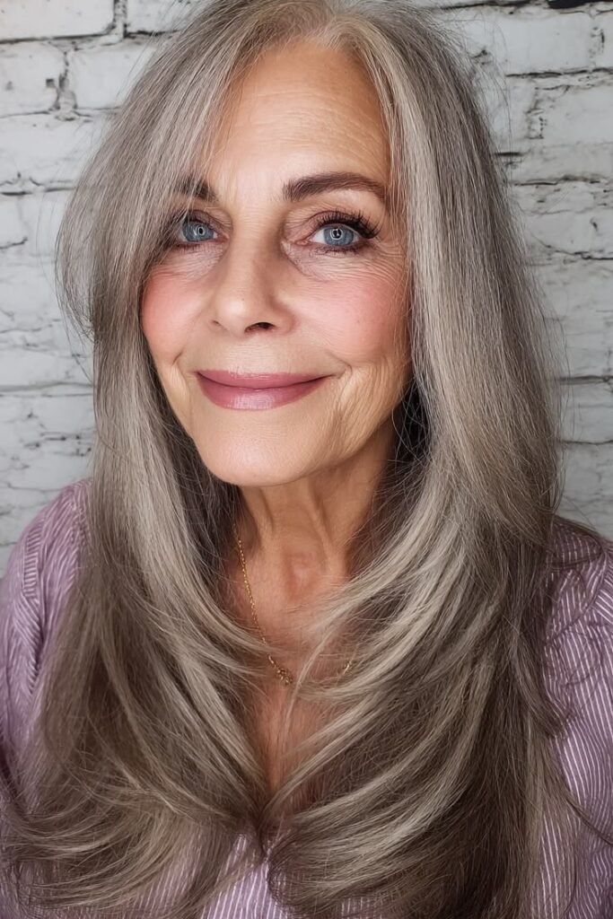 Long Layered Hair with Face-Framing Layers