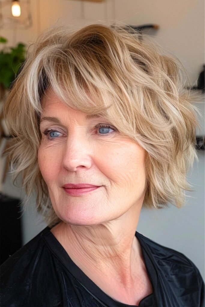 Messy Textured Shag with Soft Wispy Bangs