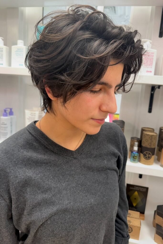 Messy Voluminous Pixie with Undone Texture