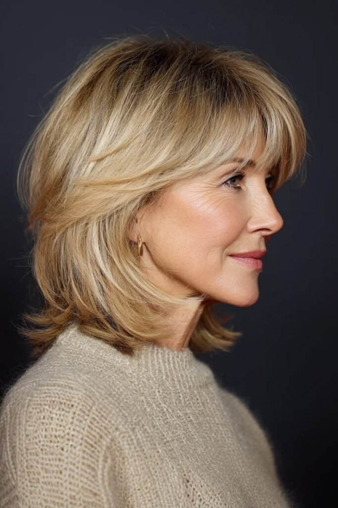 Modern Shag with Wispy Bangs and Tapered Layers
