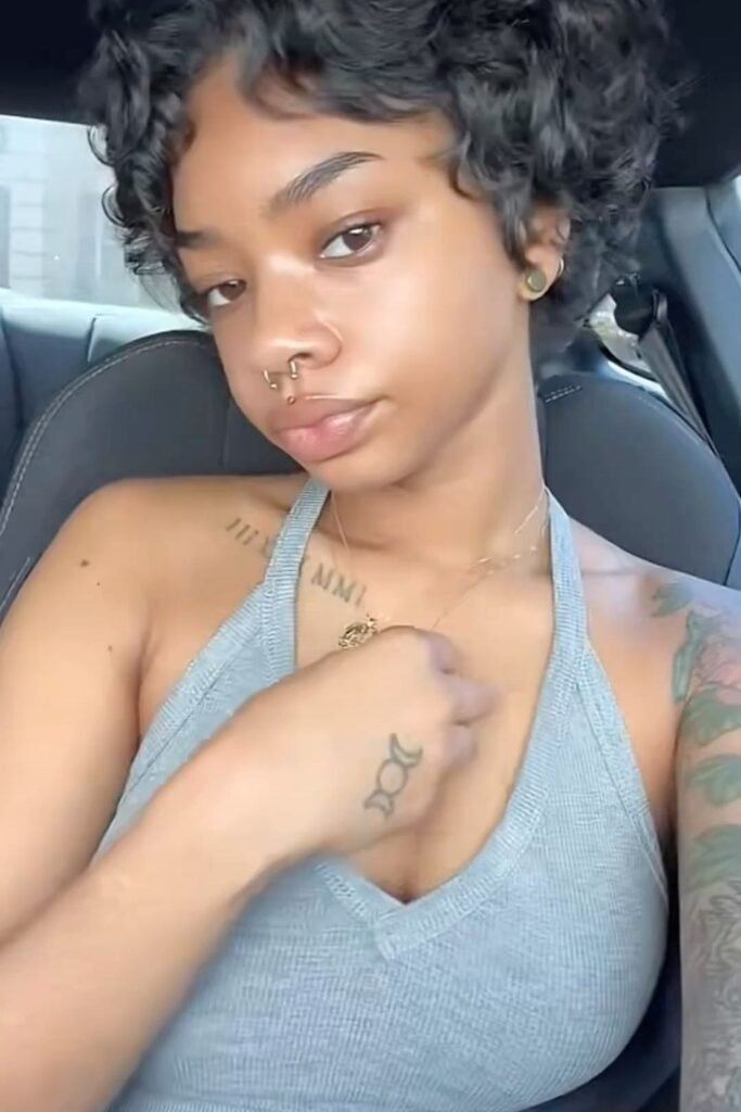 Natural Curly Pixie with Defined Tapered Sides