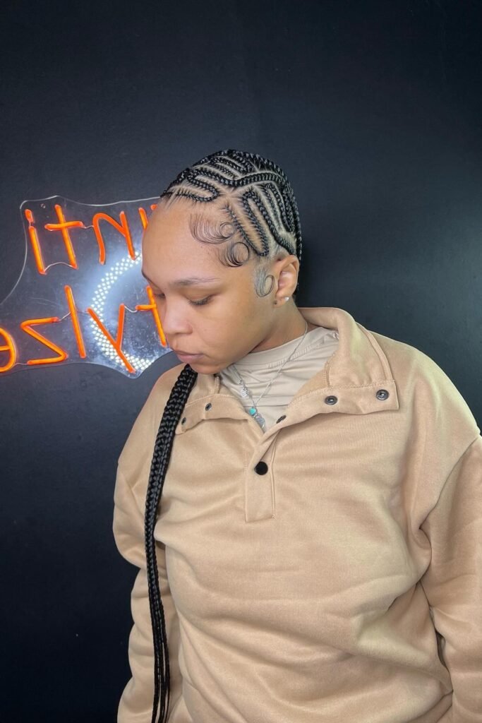 S-Pattern Stitch Braids with Elaborate Swirled Edges