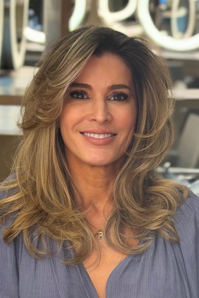 Shaggy Multi-Tonal Layers with Face-Framing Fringe