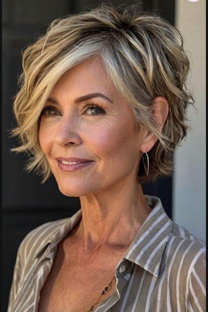 Side-Parted Layered Bob with Swept Bangs