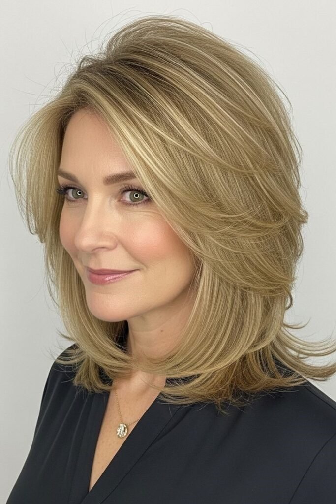Sleek Rounded Bob with Internal Layering