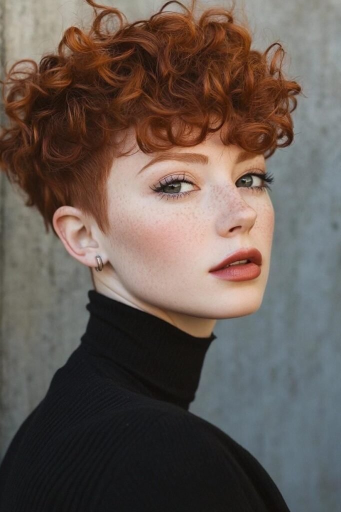 Sleek Side-Parted Pixie with Tapered Sides
