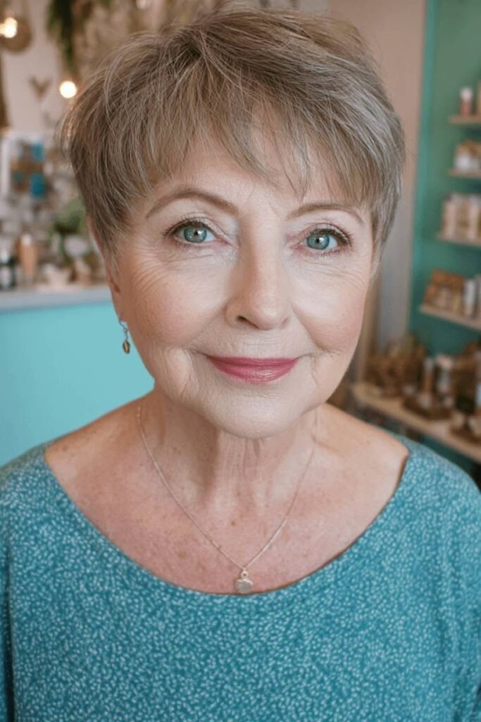 Soft Layered Pixie with Wispy Bangs