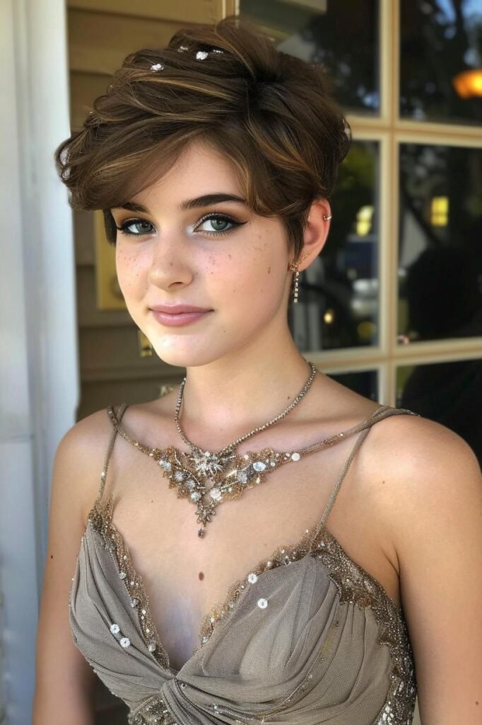 Soft Layered Pixie with Wispy Side-Parted Bangs