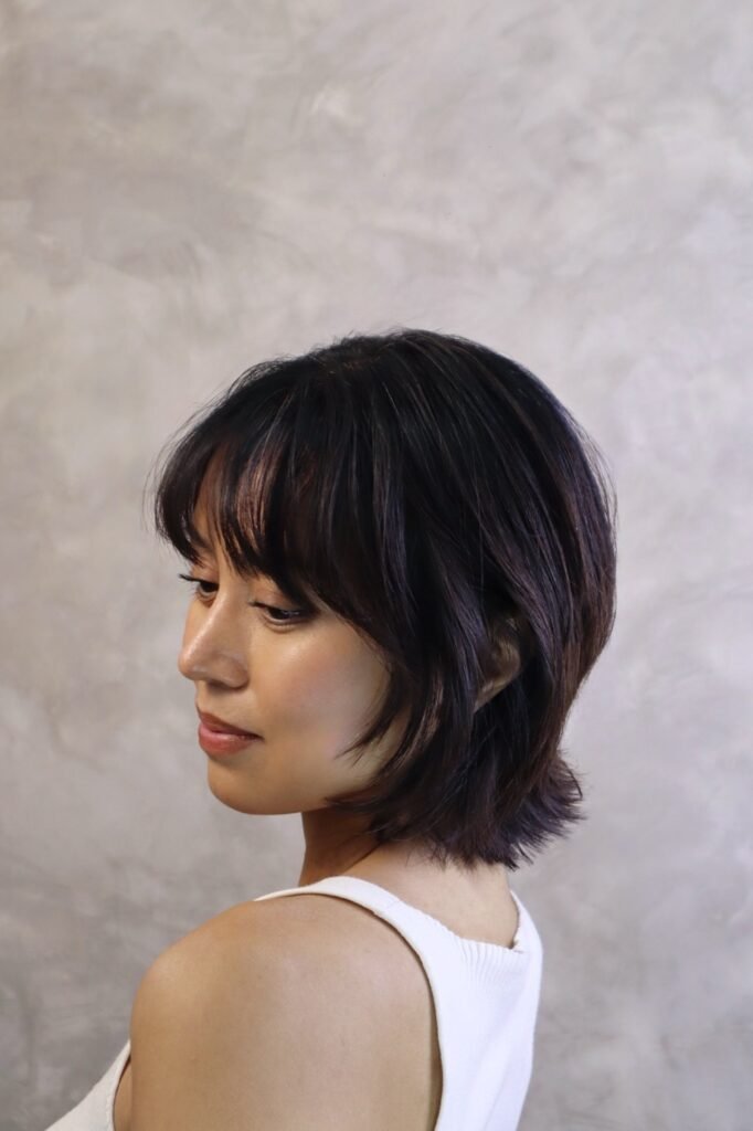 Soft Wavy Bob with Transparent Fringe